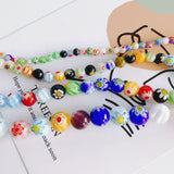 Plum Blossom Glass Beaded 3D Sphere DIY Jewelry Making Supplies