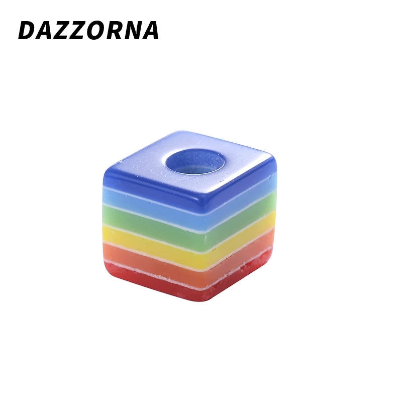 Colorful Square Resin Beads for DIY Jewelry Making