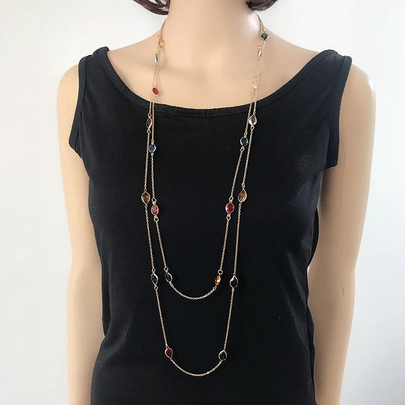 Colorful Pendant Necklace for Sweater
