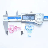 Mixed Transparent Acrylic Heart-shaped Key Pendants DIY Necklace