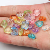 Colorful Acrylic Heart Beads 10x11mm DIY Jewelry Making Spacer