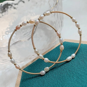 Colorful Freshwater Pearl Bracelets for Women Wedding Jewelry Charm Bangle