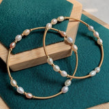 Colorful Freshwater Pearl Bracelets for Women Wedding Jewelry Charm Bangle