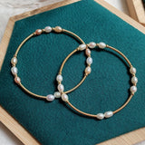 Colorful Freshwater Pearl Bracelets for Women Wedding Jewelry Charm Bangle