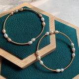 Colorful Freshwater Pearl Bracelets for Women Wedding Jewelry Charm Bangle