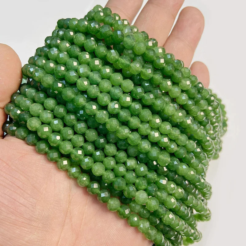Mixed Colors 6mm Faceted Stone Beads 60pcs/lot for Jewelry Making