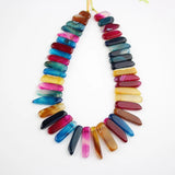 Mixed Colors Agates Stones Slab Slice Beads,Polished Loose Beads