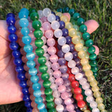 Cat's Eye Opal Beads Mixed Colors 15''