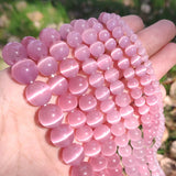 Cat's Eye Opal Beads Mixed Colors 15''