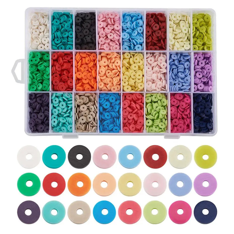 Mixed Colors Heishi Polymer Clay Beads 4 5 6 8mm
