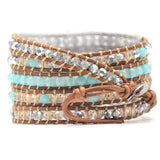 Mixed Crystal Boho Bracelet Amazonite Stone Bracelet
