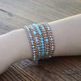Mixed Crystal Boho Bracelet Amazonite Stone Bracelet