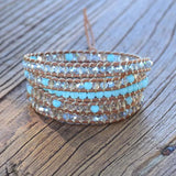 Mixed Crystal Boho Bracelet Amazonite Stone Bracelet
