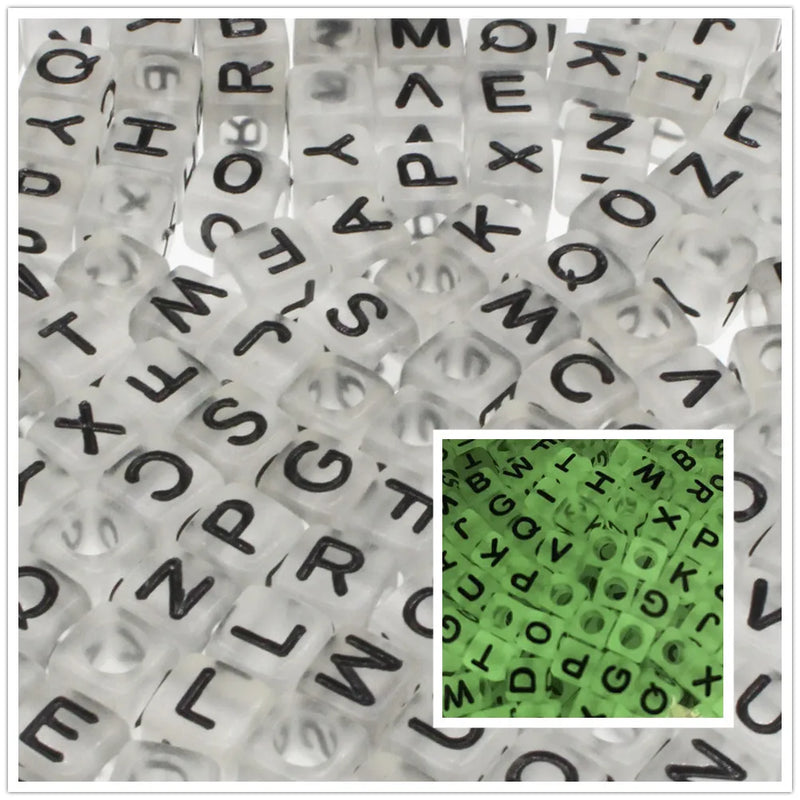 Luminous Square Spacer Beads 6x6mm for Jewelry Making DIY
