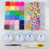 Polymer Clay Flat Beads Set 6MM DIY Jewelry Kit Clay Beads