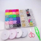 Polymer Clay Flat Beads Set 6MM DIY Jewelry Kit Clay Beads