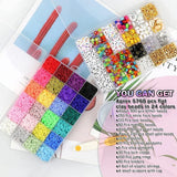 Polymer Clay Flat Beads Set 6MM DIY Jewelry Kit Clay Beads