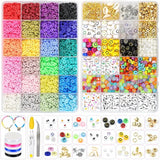 Polymer Clay Flat Beads Set 6MM DIY Jewelry Kit Clay Beads