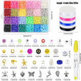 Polymer Clay Flat Beads Set 6MM DIY Jewelry Kit Clay Beads