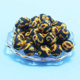 100Pcs Sunflower Print Round 15mm Silicone Beads Bulk Teething Pearls