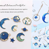 Moon Star Enamel Charms Jewelry Making DIY Accessaries