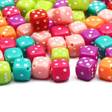 Mixed Dice Acrylic Beads for Jewelry DIY