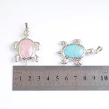 Mixed Stone Turtle Shape Pendants for Necklace Making