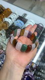 Mixed Stone Bracelet: Amethyst, Green Aventurine, Red Agate, Tiger Eye