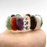 Mixed Stone Bracelet: Amethyst, Green Aventurine, Red Agate, Tiger Eye