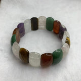 Mixed Stone Bracelet: Amethyst, Green Aventurine, Red Agate, Tiger Eye