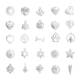 Mixed Pack 316L Stainless Steel Charms for DIY Jewelry Making