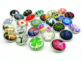 Mixed Pattern Button Zinc Alloy Buckle Clover Bracelet 17-20 cm