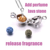 Mixed Pearl Cage Locket Necklaces Aroma Diffuser Charm Necklace