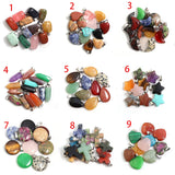 Natural Stone Healing Beads Pendant Lot for Jewelry Making