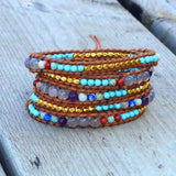 Boho Layered Bracelet Mixed Natural Stones - Girl's & Woman's Gift