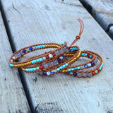 Boho Layered Bracelet Mixed Natural Stones - Girl's & Woman's Gift