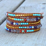Boho Layered Bracelet Mixed Natural Stones - Girl's & Woman's Gift