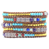 Boho Layered Bracelet Mixed Natural Stones - Girl's & Woman's Gift