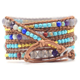 Boho Layered Bracelet Mixed Natural Stones - Girl's & Woman's Gift