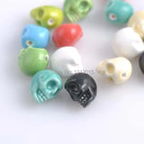 Skull Ceramic Beads Round Spacer Jewelry Diy 14X13mm 20pcs XD0318-23
