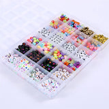 Square Alphabet Letter Beads Charms DIY Set Accessories