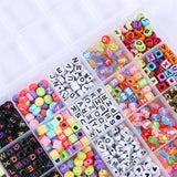 Square Alphabet Letter Beads Charms DIY Set Accessories