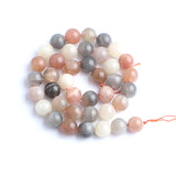 Mixed Stone Beads Natural Moon Sun Tourmaline Spacer Round DIY Bracelet