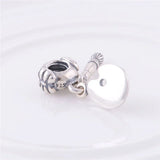 Mixed Stones Artist Palette Silver 925 Jewelry DIY For Charm Bracelets & Bangles