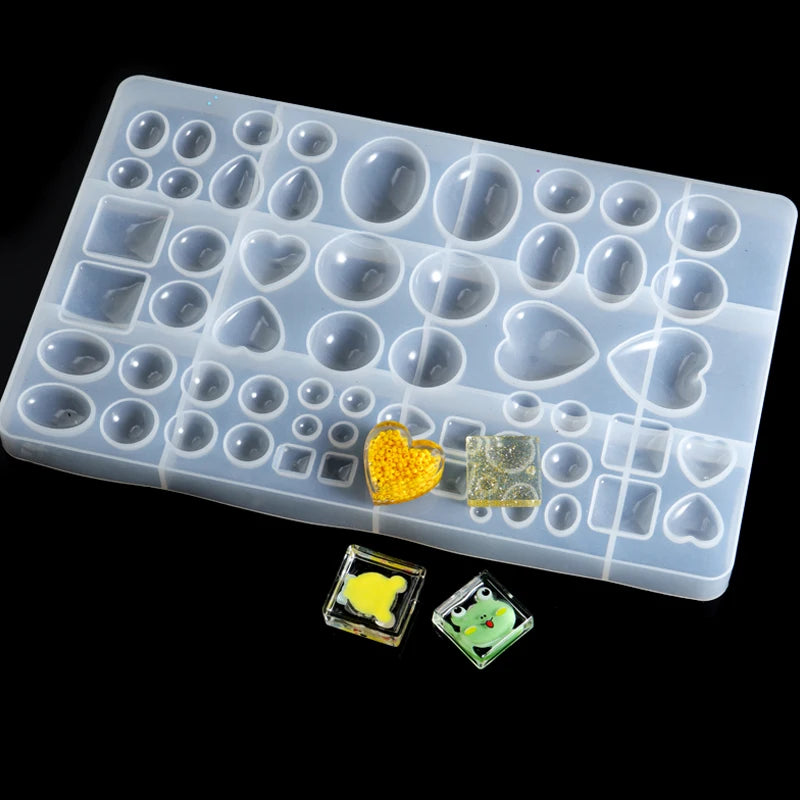 Epoxy Resin Molds Set Silicone Mold UV Casting Tools Clay for DIY Jewelry Making