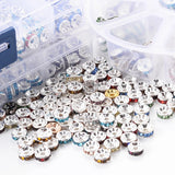 Alloy Diamonds Beads Set 8mm Spacer Beads Box Sets for Jewelry Making