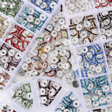 Alloy Diamonds Beads Set 8mm Spacer Beads Box Sets for Jewelry Making