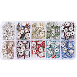 Alloy Diamonds Beads Set 8mm Spacer Beads Box Sets for Jewelry Making