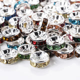 Alloy Diamonds Beads Set 8mm Spacer Beads Box Sets for Jewelry Making