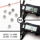 Tibetan Silver Flower Spacer Beads for Jewelry Making 50pcs
